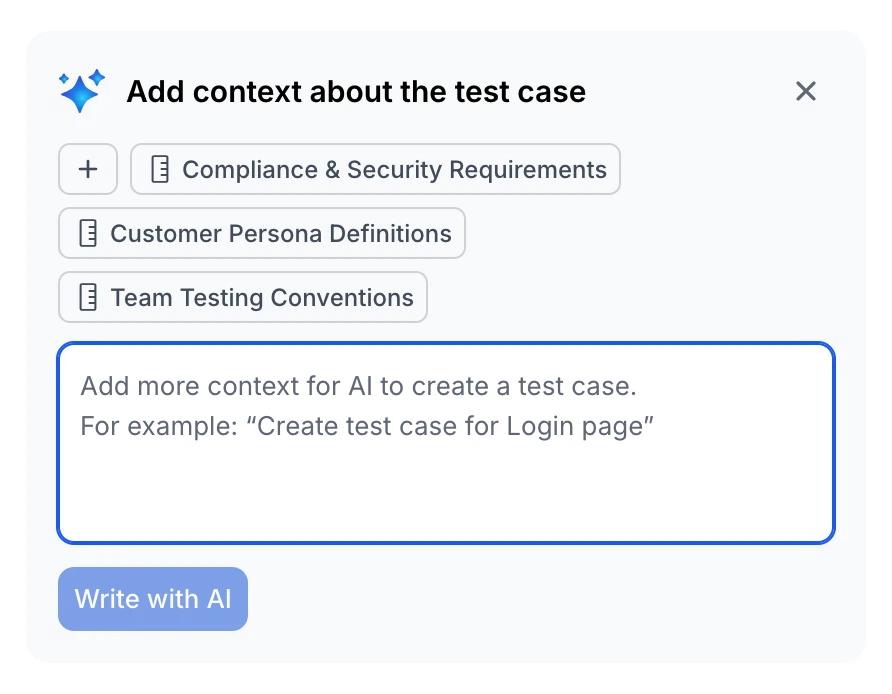Applying AI rules in generation form