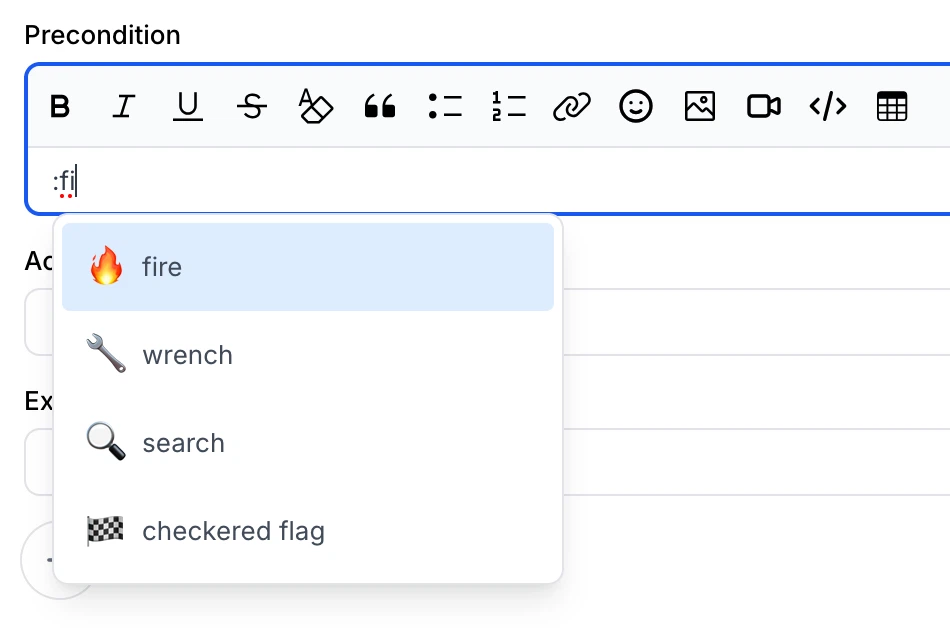 Semicolon-triggered Emoji Dropdown