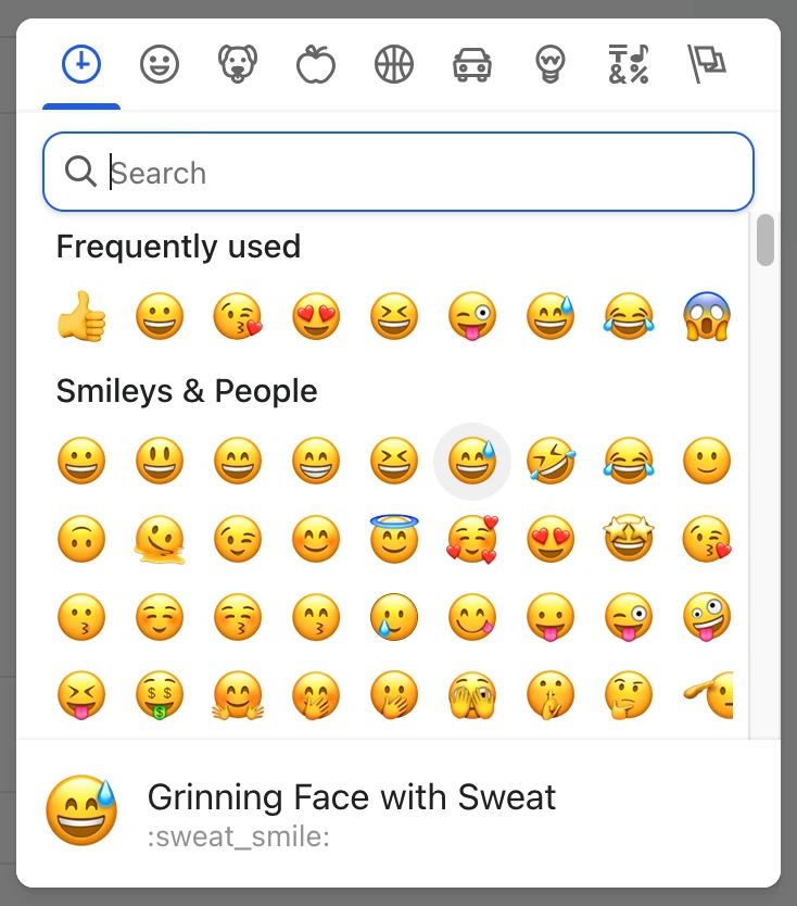 Modal Emoji picker