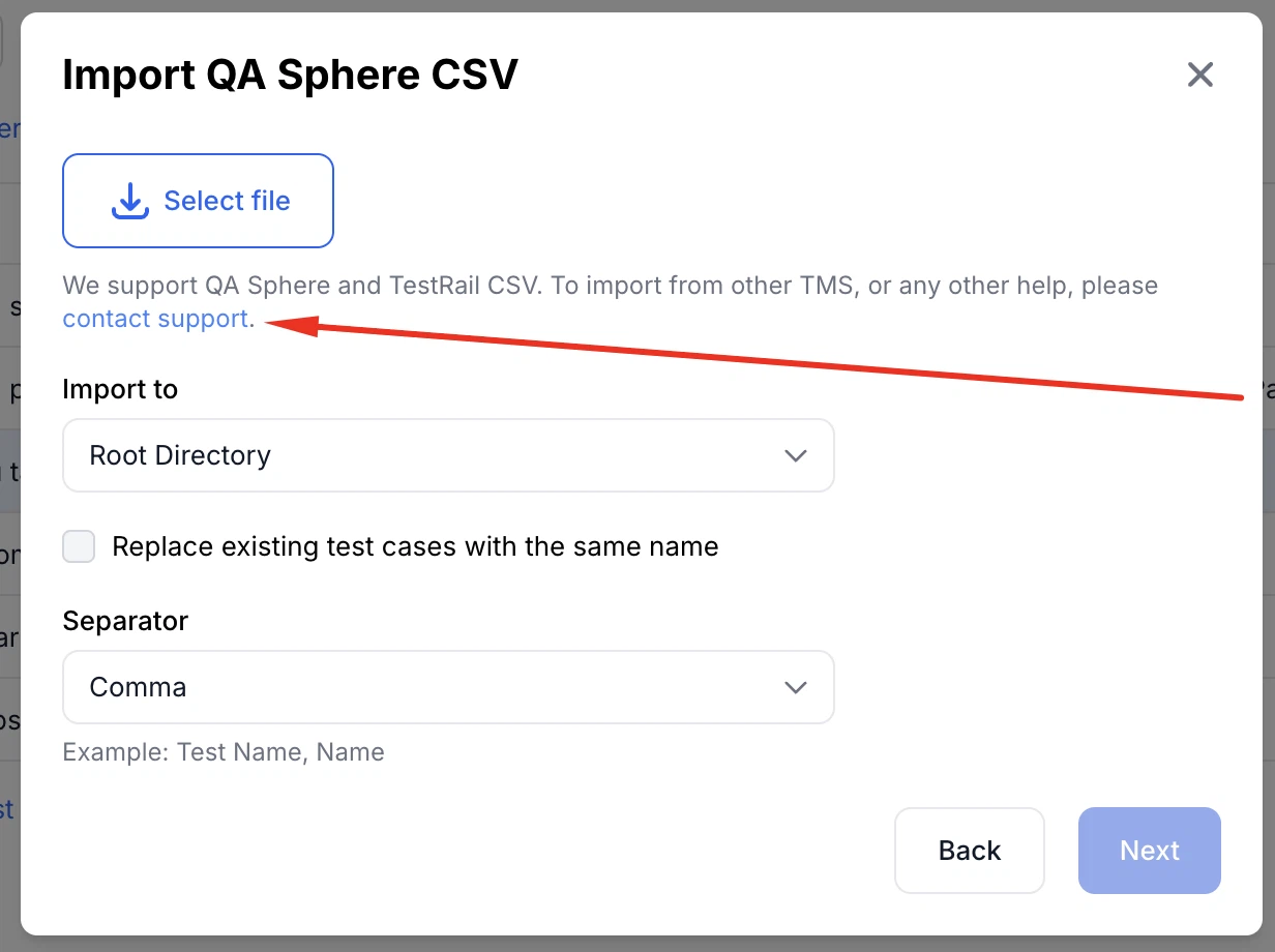 QA Sphere improved import dialog with advanced import guidance