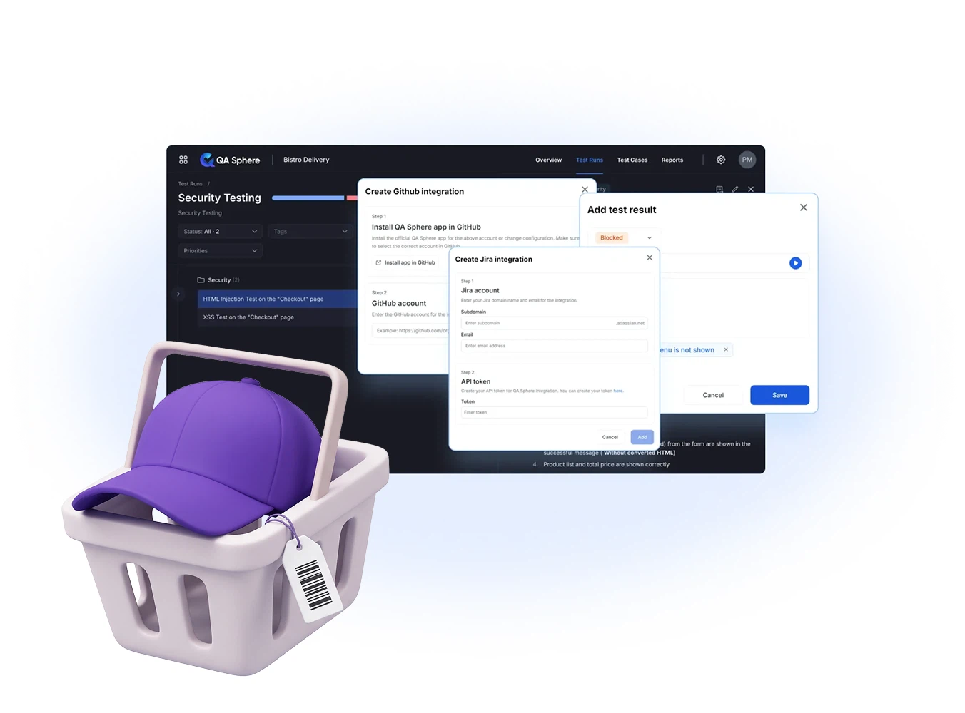 Adding a test result and filing it into Jira or GitHub